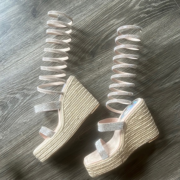 Fashion Nova Shoes - Fashionova sandals wrap up wedges